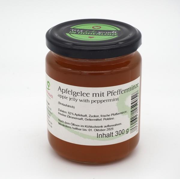 Apfelgelee mit Pfefferminze